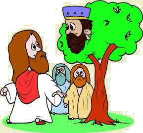 Zacchaeus in a tree.
