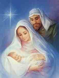 Mary, Joseph and Baby Jesus.